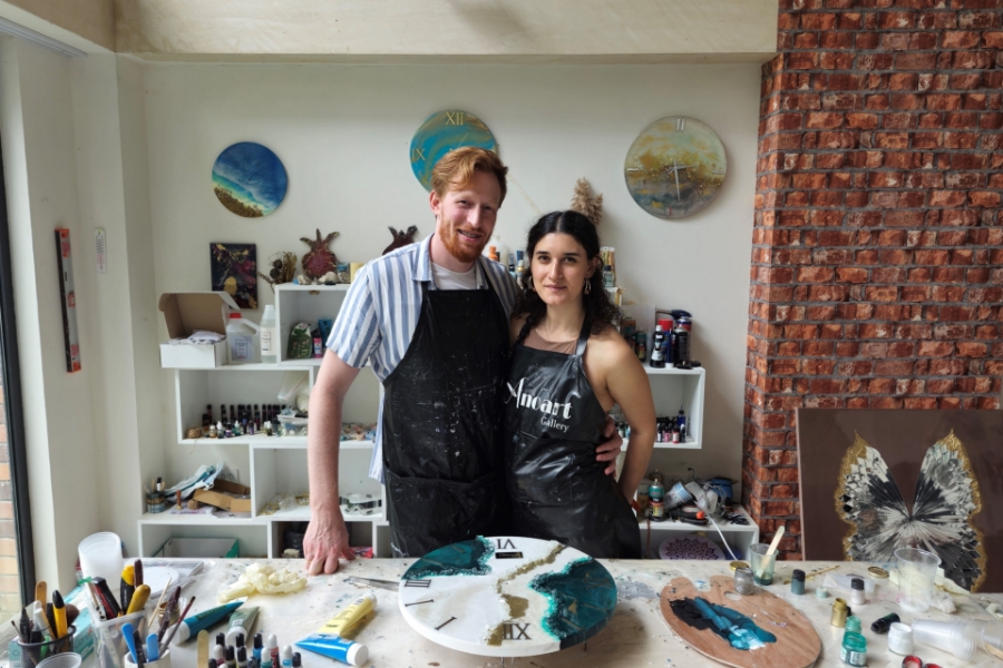 Picture of Epoxy Art: clock crafting masterclass for couple