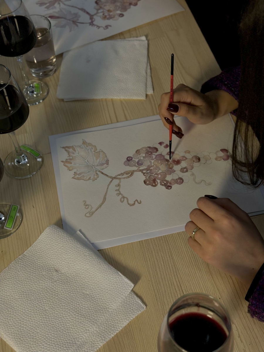 Picture of The art of painting with wine for two