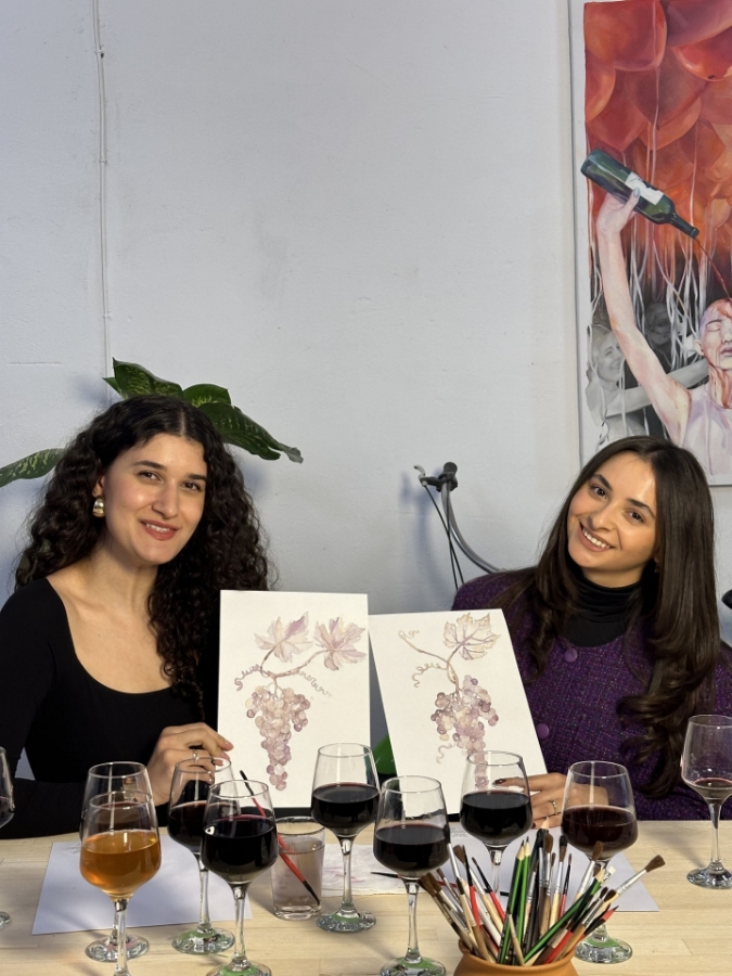 Picture of The art of painting with wine for group