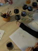 Picture of The art of painting with wine